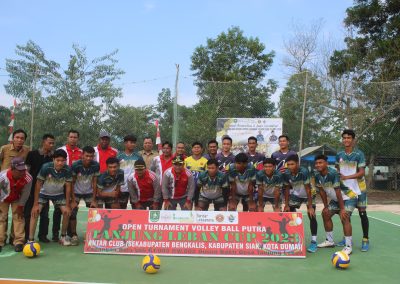 Bupati Bengkalis Buka Open Turnamen Bola Volly Putra Tanjung Leban Cup 2023