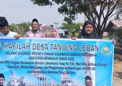 Desa Tanjung Leban Menyemarakkan Pawai Ta’aruf MTQ Ke V Tingkat Kecamatan Bandar Laksamana